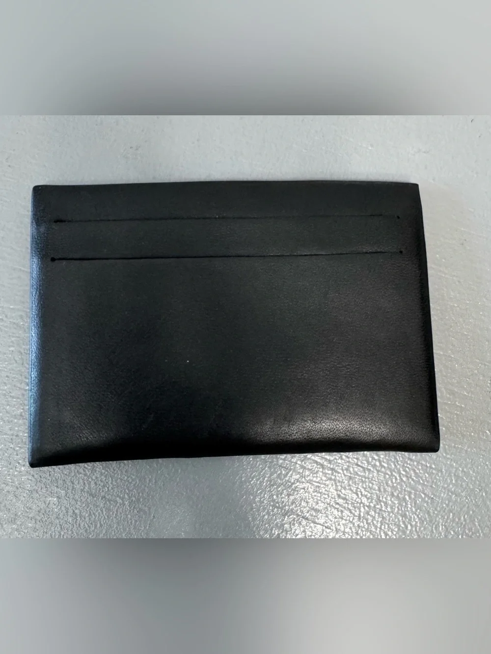 COS BLACK LEATHER CARD WALLET
